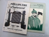 Phillips Centennial book from Phillips, Wis.; Lugerville 50th Anniversary book. Both are in good