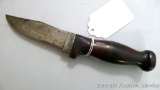 West-Cut sheath knife with burly composite handle is 8-3/4
