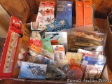 Fishing bobbers, hooks, lures, weights, more.