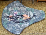 Realtree camo soft side cross bow case; ten Easton cross bow bolts and three others; more.