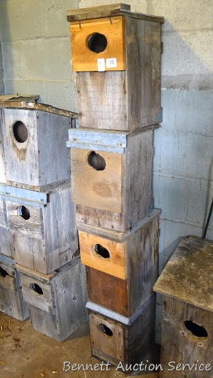 Four homemade Kestrel boxes 10" x 18" x 13".
