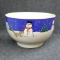 Canterbury dessert bowls with snowman winter scene; 8 bowls are microwave and dishwasher safe.