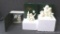 Three Snowbabies figurines include 'This Will Cheer You Up', 'Starlight Serenade', and 'All We Need