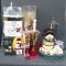 Better Homes and Gardens reed diffuser, stackable snowman boxes, Santas, basket, candle holder,