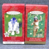 Hallmark Keepsake Star Wars ornaments include Anakin Skywalker and R2-D2. Both are wrapped in bubble