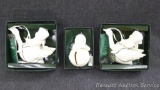 Three Department 56 Snowbabies hanging ornaments; all are in good shape; largest measures 5