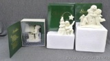 Three Snowbabies figurines look to be in good condition. Tallest is approx 5
