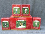 Five Hallmark Keepsake ornament are themed ' A Snoopy Christmas'.