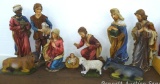 11 piece nativity set, shepherd with sheep is about 20
