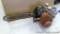 Vintage Indian Thunderbolt chain saw with direct drive, model T5558, made by Indian Chain Saw,