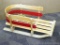 Charming wooden children's sled was made in Canada. Measures approx 15