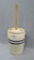 Nice 3 gallon Crown stoneware butter churn with lid and dasher. Bottom is marked USA, looks to be in