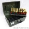 MTM 100 round shotshell storage box contains 12 gauge steel and lead shot. Box is about 12