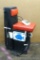 Keeper DLX ice fishing chair has cupholder, storage compartments and carrying strap. Measures about