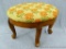 Adorable little foot stool with a needle point cushion; measures 15