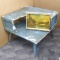 Vintage corner table is about 30