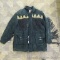 Ladies southwest style insulated leather jacket with fringe, size XL. Two-way zipper, faux antler