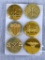 Six US military pins. Insignias include Chemical Corp, Corp of Engineers, Medical Corp, Signal Corp,