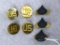 US Military pins including three Specialist pins and four US pins.