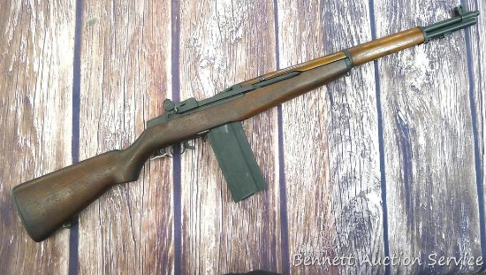 M1 Garand rifle by Winchester, 7.62x51mm chamber, P mark on stock.