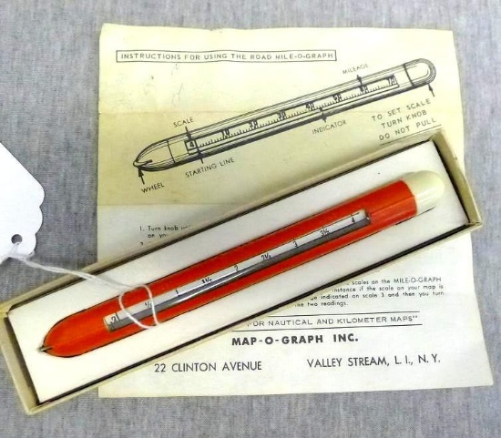 Road Mile-o-Graph is about 6" long. Includes instructions.