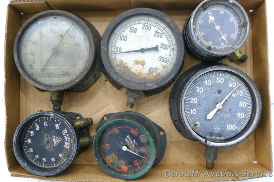 Seven steam punk gauges would make a neat project, largest is about 7" wide.