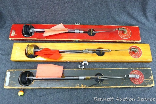 3 Arctic Fisherman tip-ups are 23" x 3", show some use.