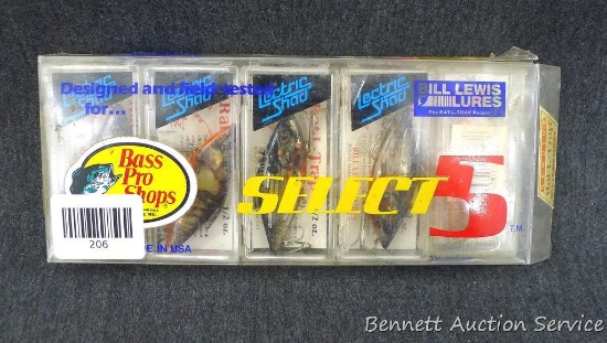5 Genuine Rat-L-Trap Bill Lewis lures are 3" long