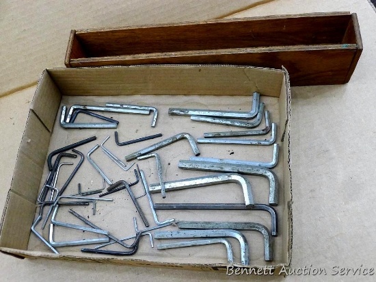 Hex wrenches up to 3/8", plus a 14" wooden box.