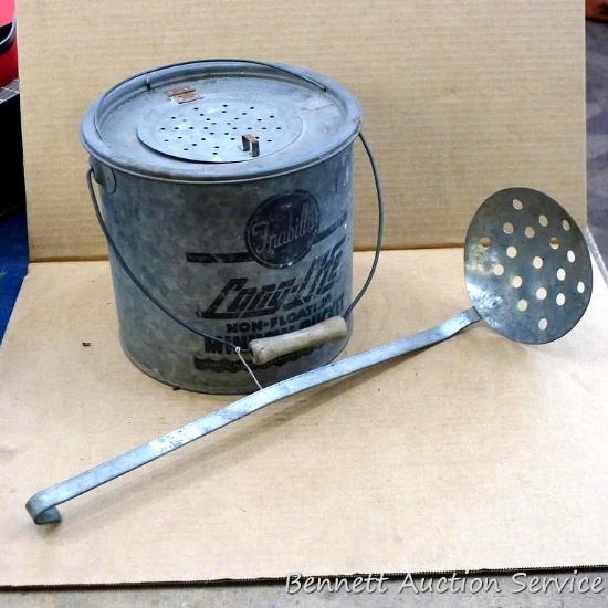 Frabill's long life minnow bucket and slush scoop.
