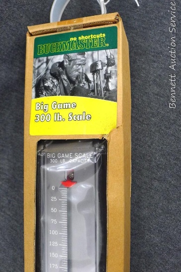Buck Master Big Game scale reads up to 300 pounds in 5 pound increments, NIP.