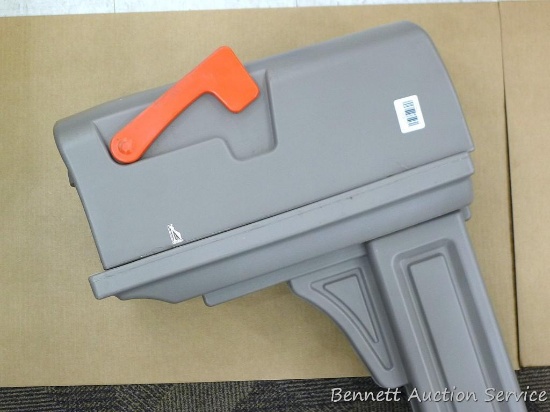 Rubbermaid mailbox is approx 22" x 48" tall.