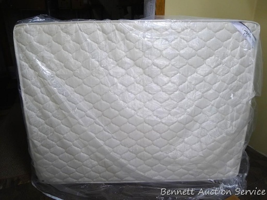 New in plastic queen mattress, Nightland brand by Furrino. Some scuffs noted, seller states these