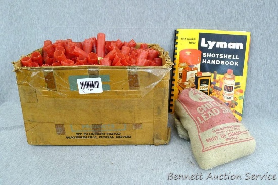 Box of 12 gauge Winchester AA Plus trap cartridges were fire once. Ready to reload. Box is approx