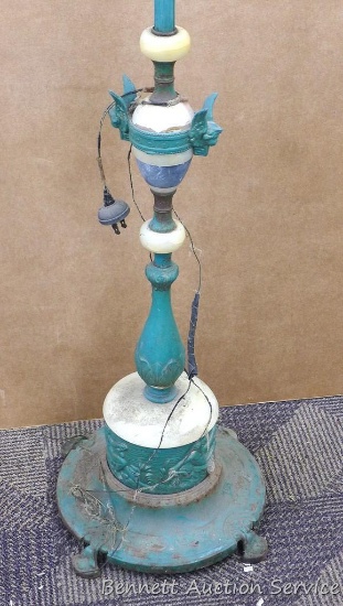 Vintage floor lamp; measures 58" tall. Is untested and ready for restoration.