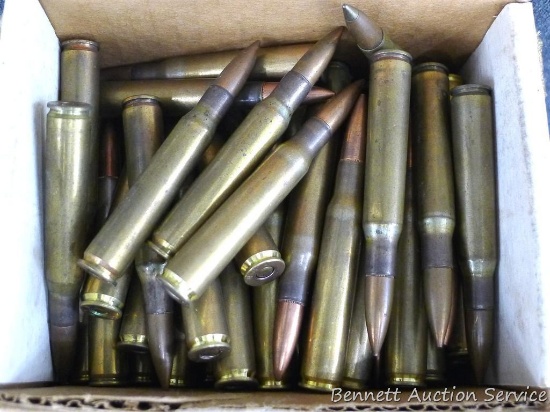 Box of military ball .30-06 ammunition is about 6" wide. The handful I grabbed had Winchester and