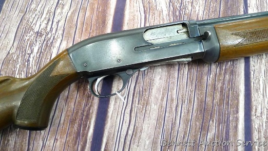 JC Higgins Model 60 semi-auto shot gun, 12 gauge barrel is 28" long with a smooth bore and 2-3/4"