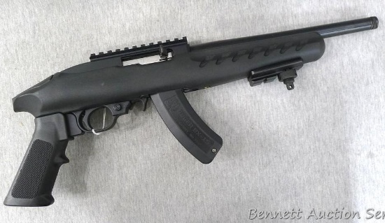 Ruger 22 Charger pistol with picatinny rail, bottom rail, bipod or sling mount, 15 round magazine
