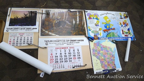Taylor County Co-Op Credit Union posters, Tombstone Pizza poster, more. Posters show several