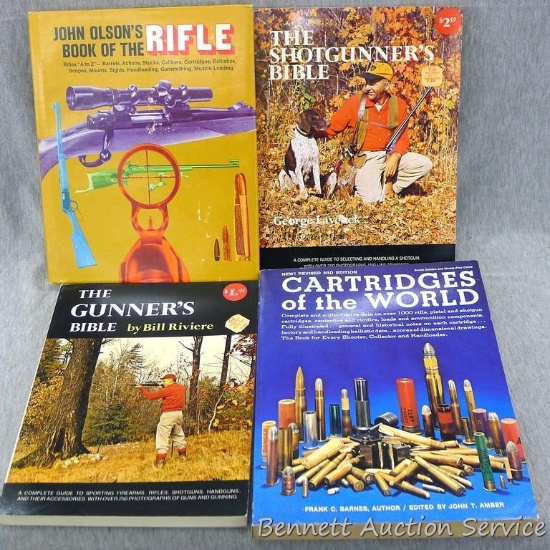 The Shotgunner's Bible, John Olson's Book of the Rifles, Cartridges of the World, and The Gunner's