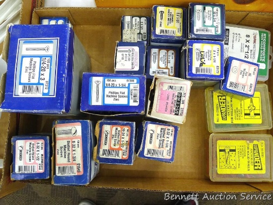 Zinc plated machine screws, sheet metal screws, anchor kits, more.