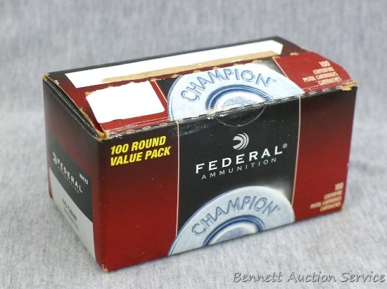 100 rounds Federal .40 S&W 180 grain flat nose FMJ.
