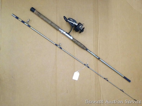 2 Piece Heddon with Garcia Mitchell 306 reel, eyelets look good. Catch the big one with it!
