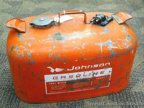 Evinrude 6 gallon marine gas can still contains a little gasoline. Will drain to ship for a