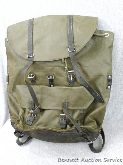 Well made trapper's pack is approx. 18" x 20".