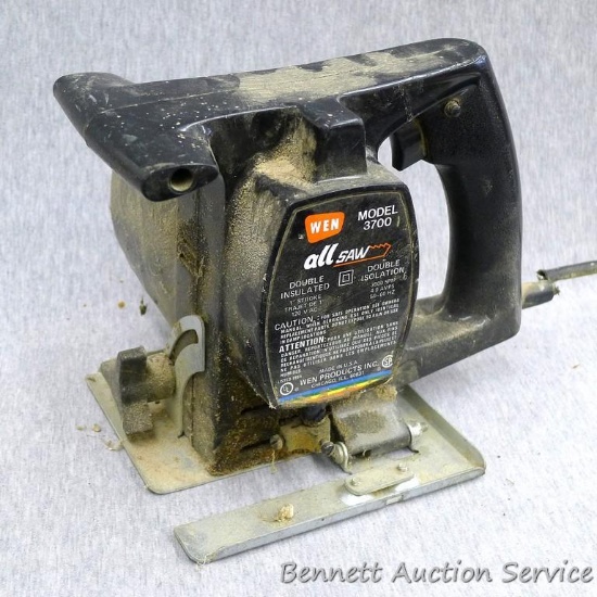 Wen All saw model 3700 saber saw, runs, cord is frayed.
