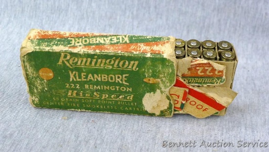20 rounds .222 Remington mixed headstamps.