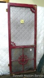 Charming wood framed screen door is approx 32