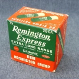 One full box Remington Express 20 gauge shot shells. Box collectors - this is pretty nice.