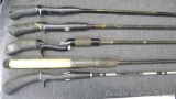5 fishing rods incl Blackhawk Graphite, 6'6